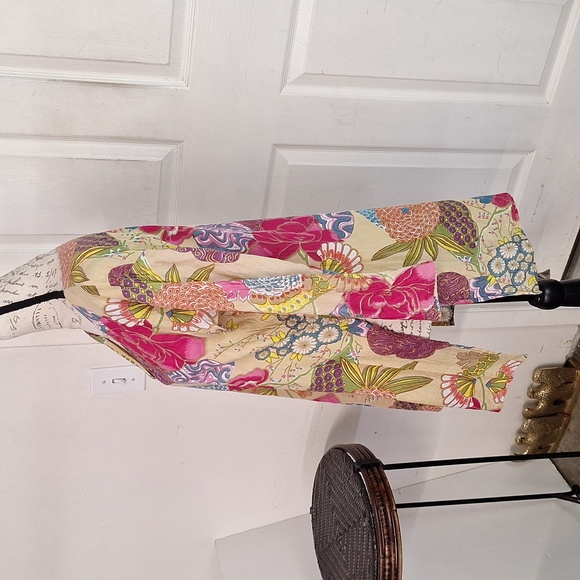 Sam Hilus Classic Tunic Floral Cotton Cover Up Women Size L - Picture 4 of 6